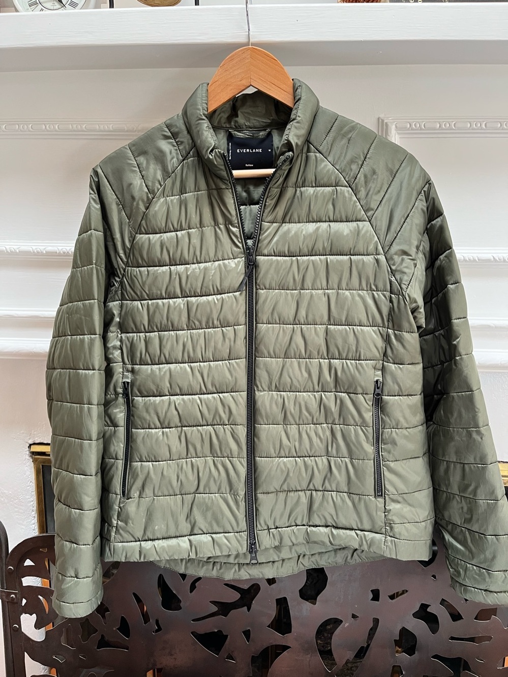 Olive Green Everlane ReNew Puffer Jacket Women’s Medium